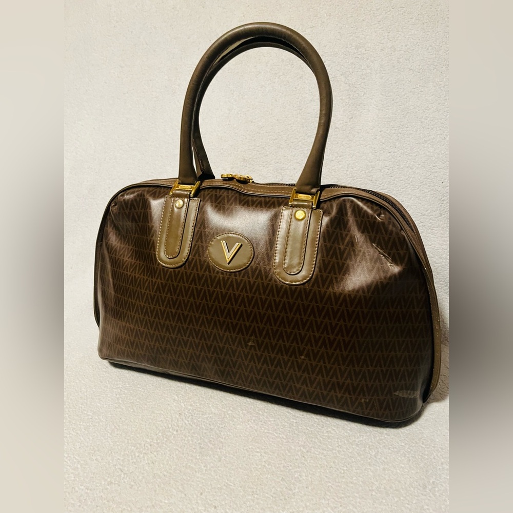 Mario Valentino Monogram Leather Handbag - Picture 2 of 13